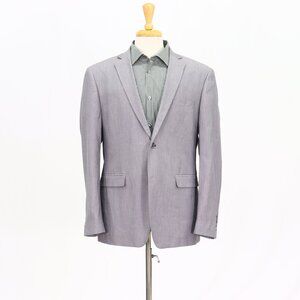 Perry Ellis 42R Gray Solid 2-Button Sport Coat Blazer Jacket T279